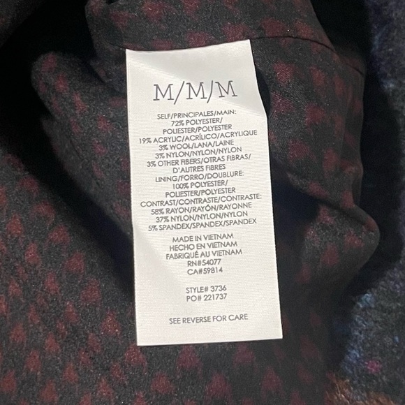 Cabi Checkmate Plaid Double Breasted Jacket Size Medium - Picture 7 of 7